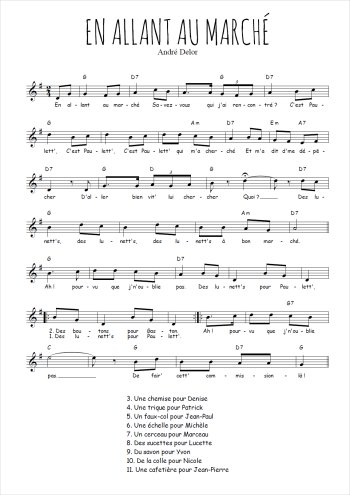 En allant au marché